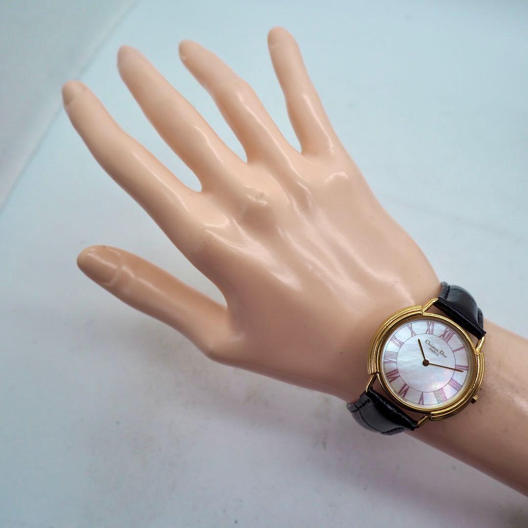 228 稼働【美品】Dior 時計 レディース シェル　クリスチャンディオール