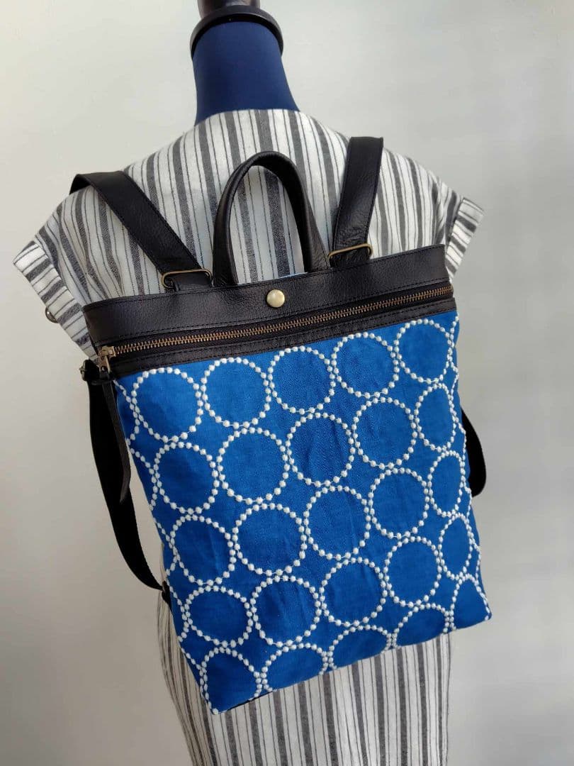 ミナペルホネン/2025tambourineタンバリンブルー/A４トートリュック