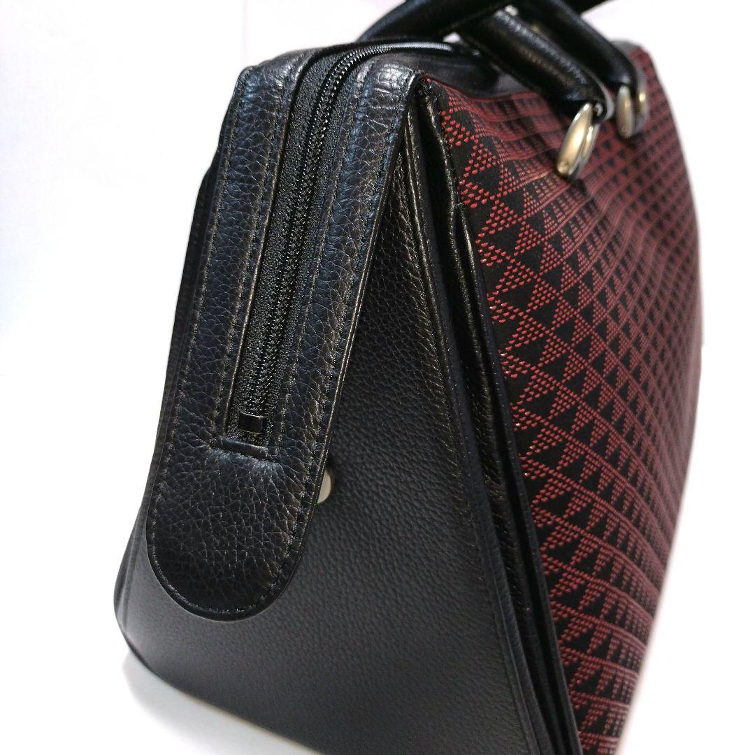 印傳屋印伝東京謹製　本漆鹿革ボストンバッグ