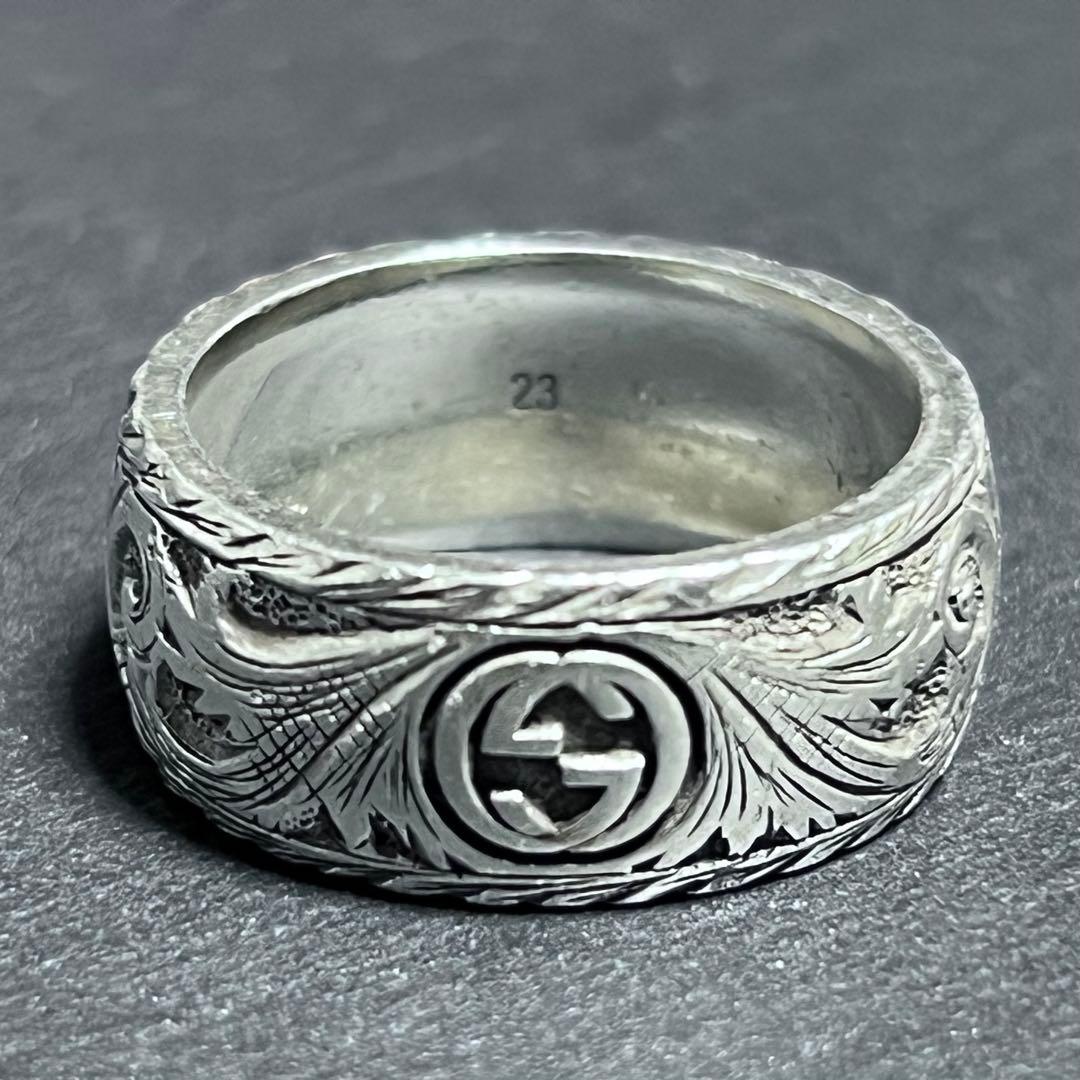 GUCCI シルバーリング キャットヘッド 表記サイズ23 実寸21号