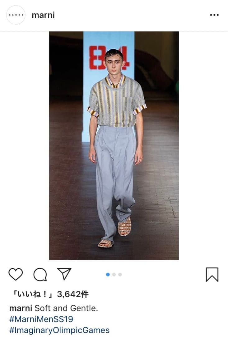 トップス MARNI 19ss MULTI COLOR OPEN COLLAR SHIRT