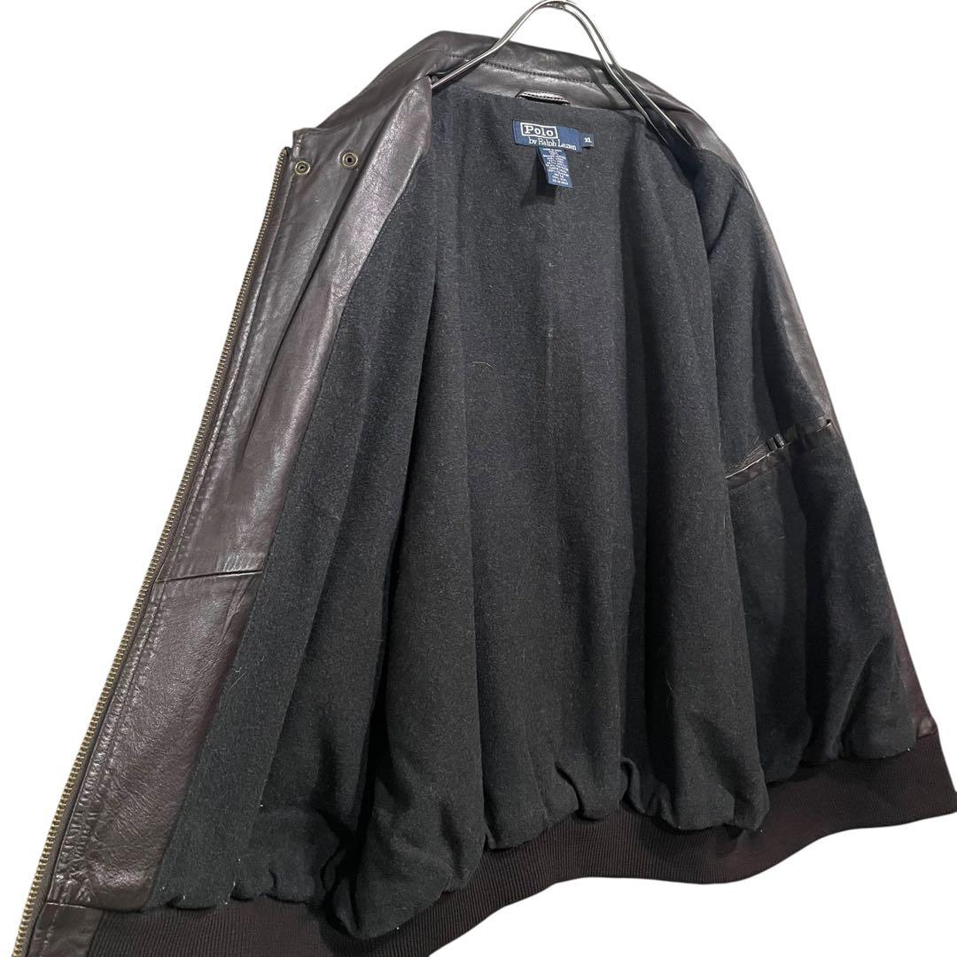 00s Ralph lauren A-2 レザージャケット　XL