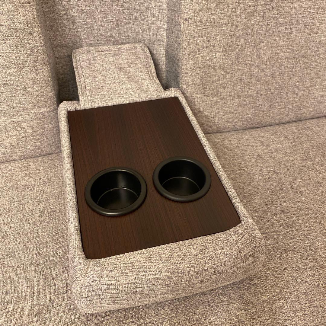 【ソファ部分のみ】グレー ソファ シングルベッド　オットマン付き　肘掛け付