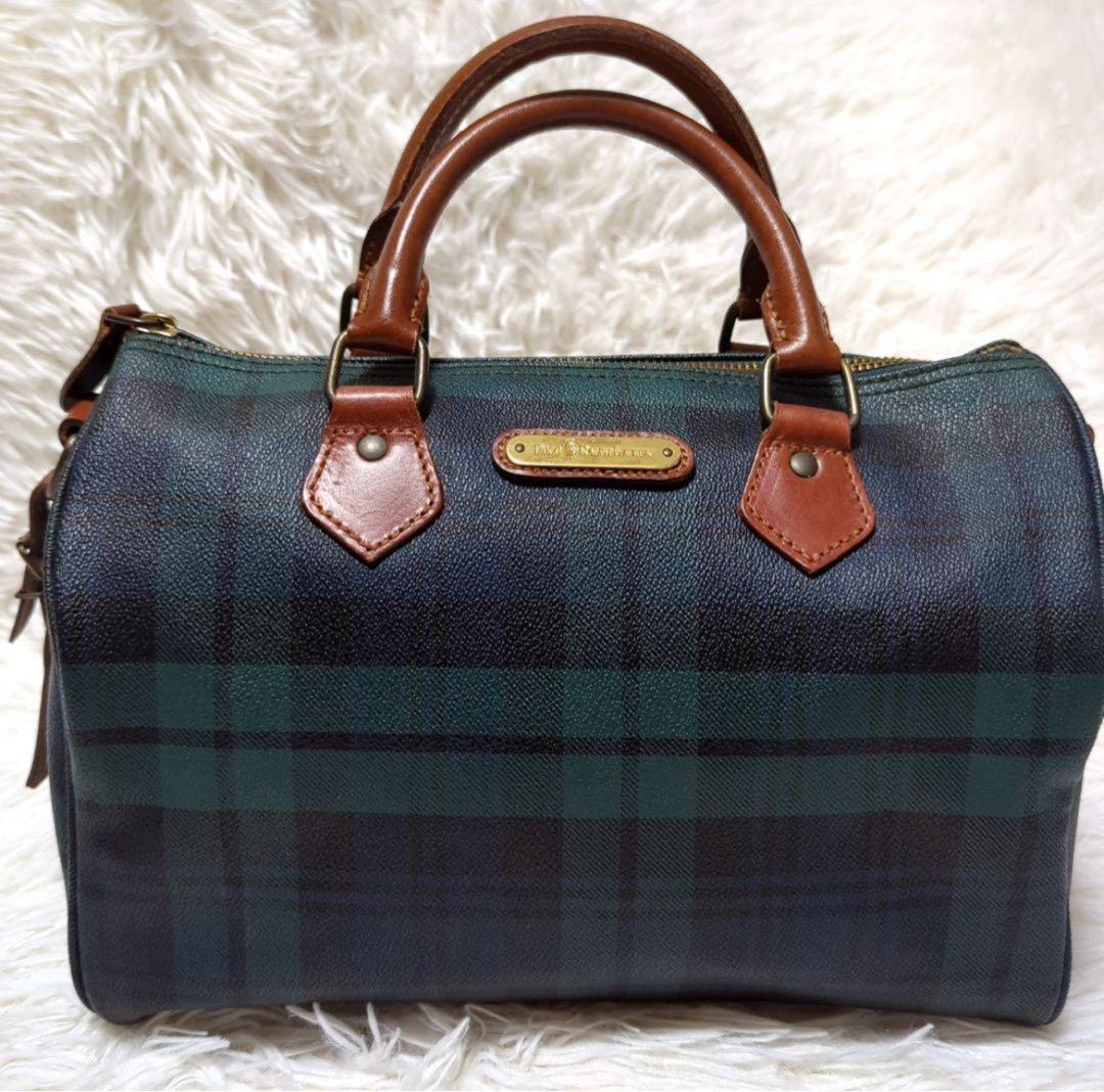 Polo Ralph Lauren チェック柄ボストンバッグ