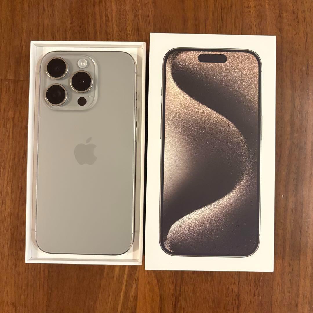 【新品交換品】最大容量100% iPhone 15 Pro 128GB ケース付