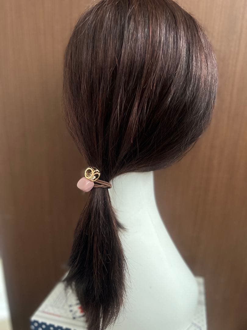 人毛100% ストレート サラサラ セミロング ウィッグ かつら　LV42