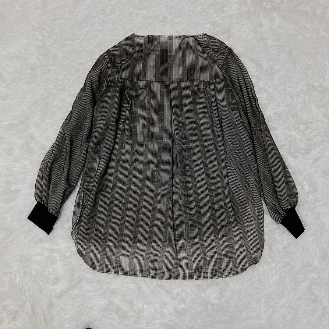 新品タグ付 今季 2025AW ビアズリー グレンチェックベルベットプルオーバー