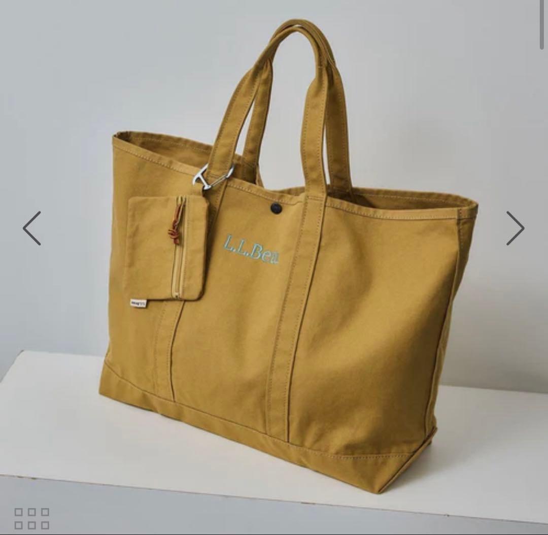 ジャドール　別注　L.L.BEAN グローサリートートバッグ　ポーチ付　キャメル