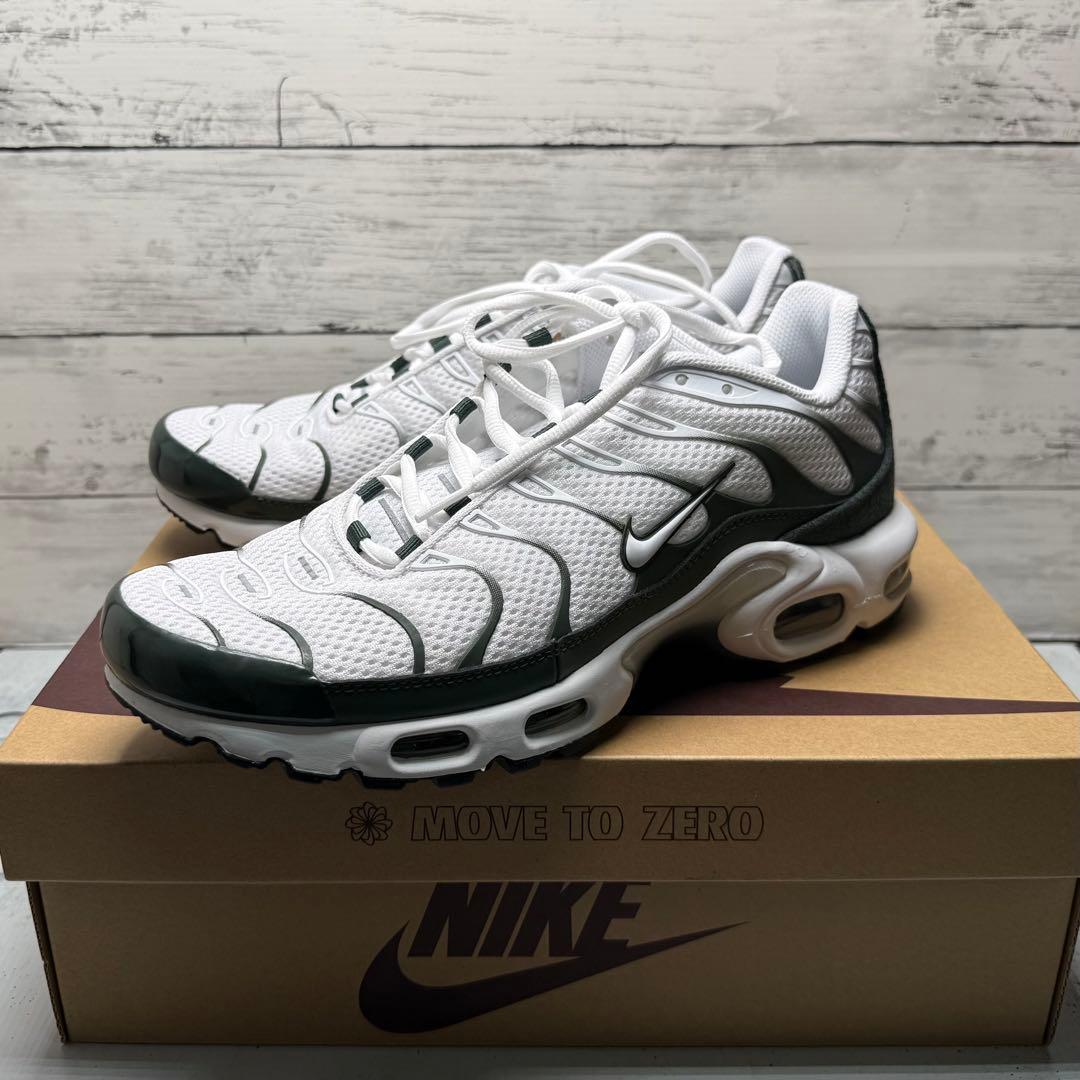 ナイキ エアマックスプラスPRM 27.5 白緑 FV6057-100 新品