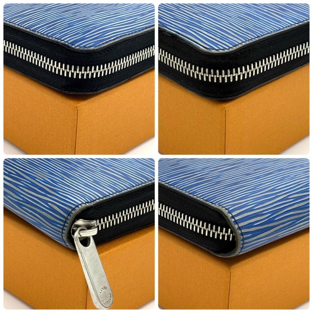 ルイヴィトン【最高級美品】エピ デニム ジッピーウォレット 長財布 ブルー