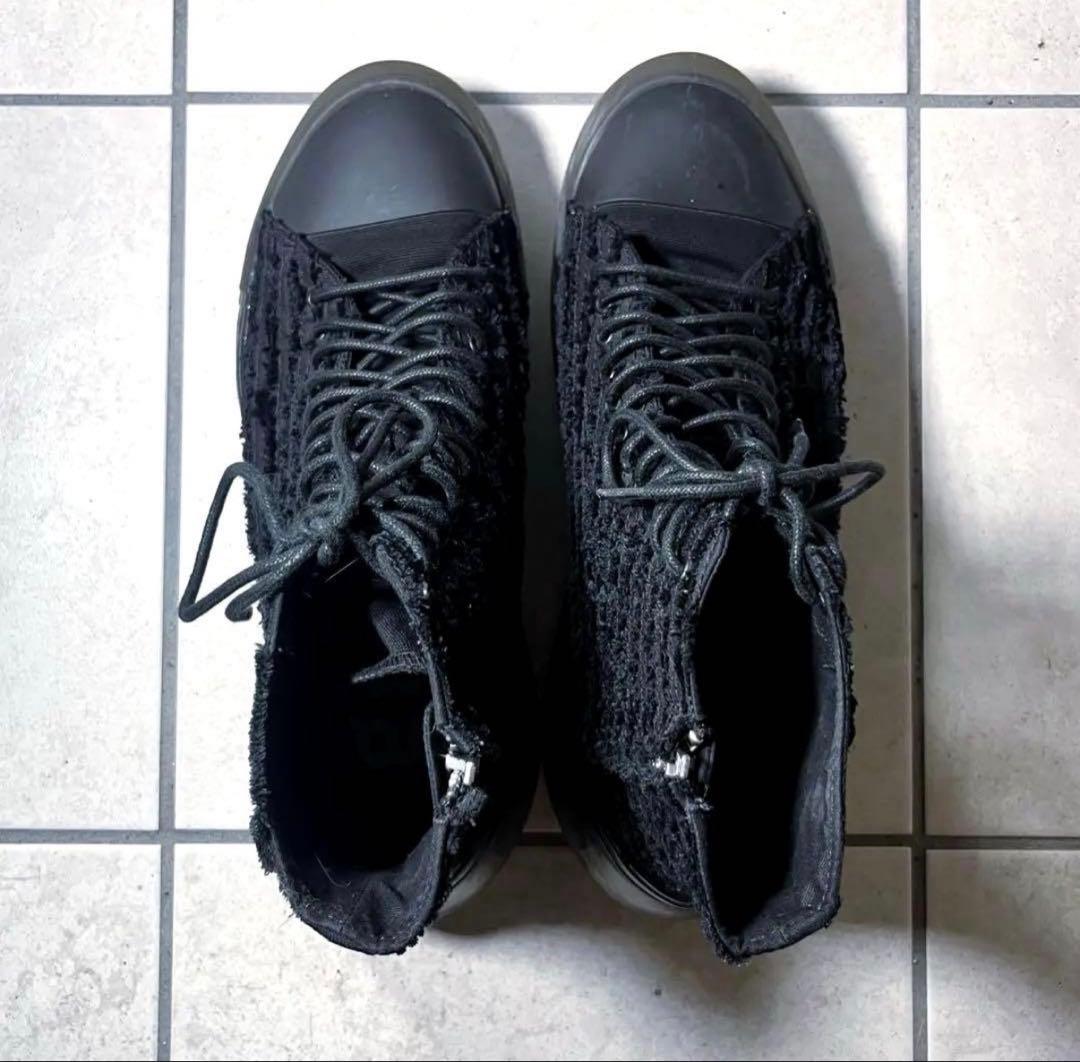 grounds 別注　スニーカー　Hi VORTEX W BLACK 黒