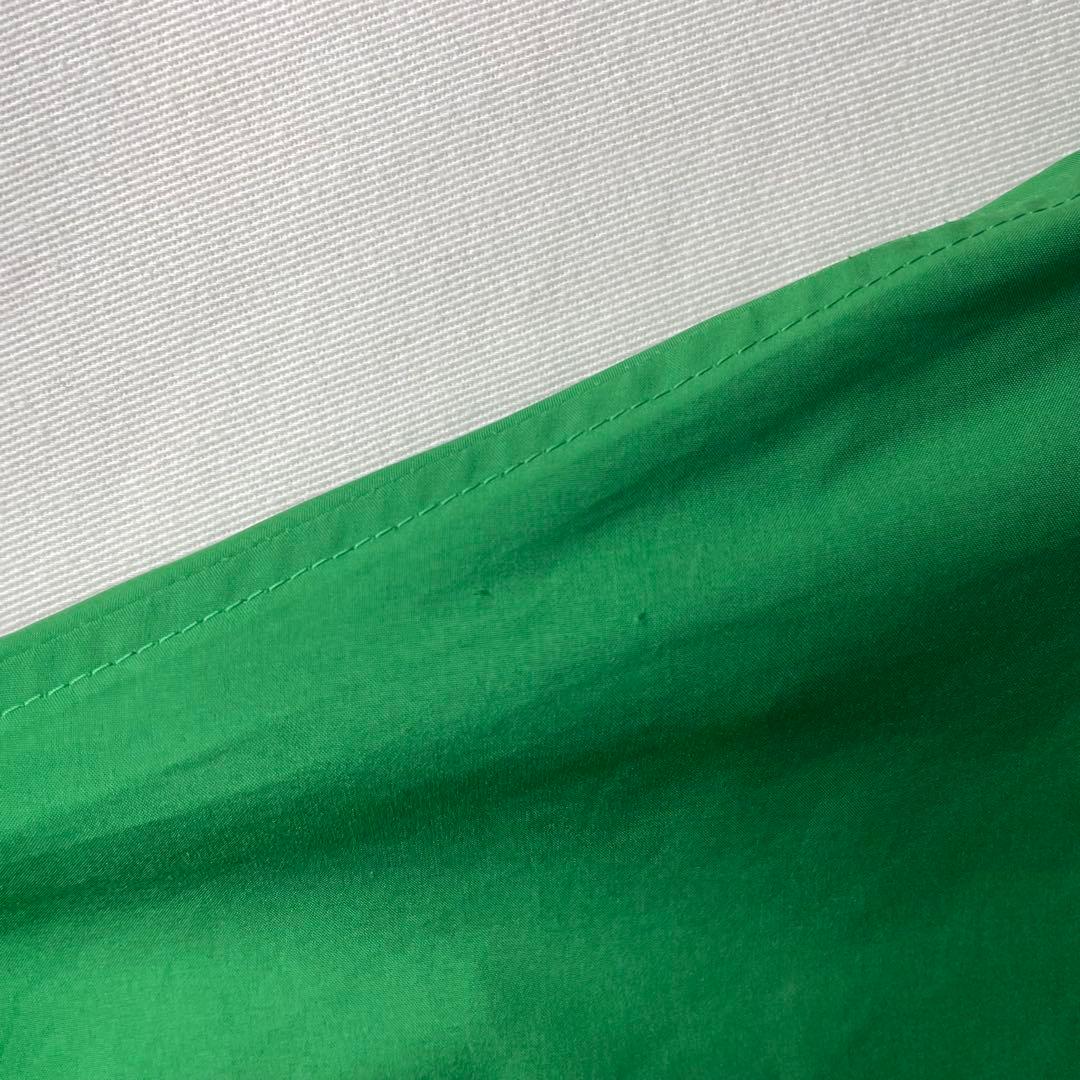 【美品ソフトハイフン】刺繍コーチジャケット グリーン オーバーサイズ 11h