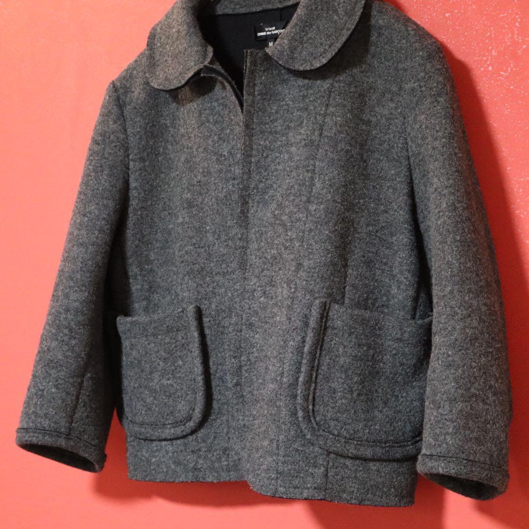 【美品】tricot COMME des GARCONS 丸襟 ウールコート