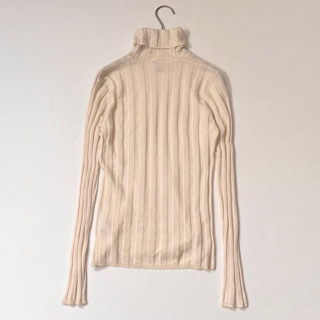 美品✨ブルネロクチネリ カシミヤ タートルネック リブニット アイボリー