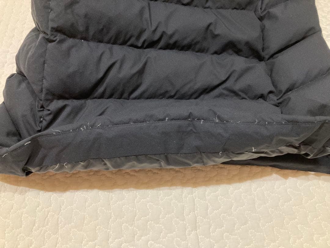 mont-bell フード付きロングダウンジャケット グレー