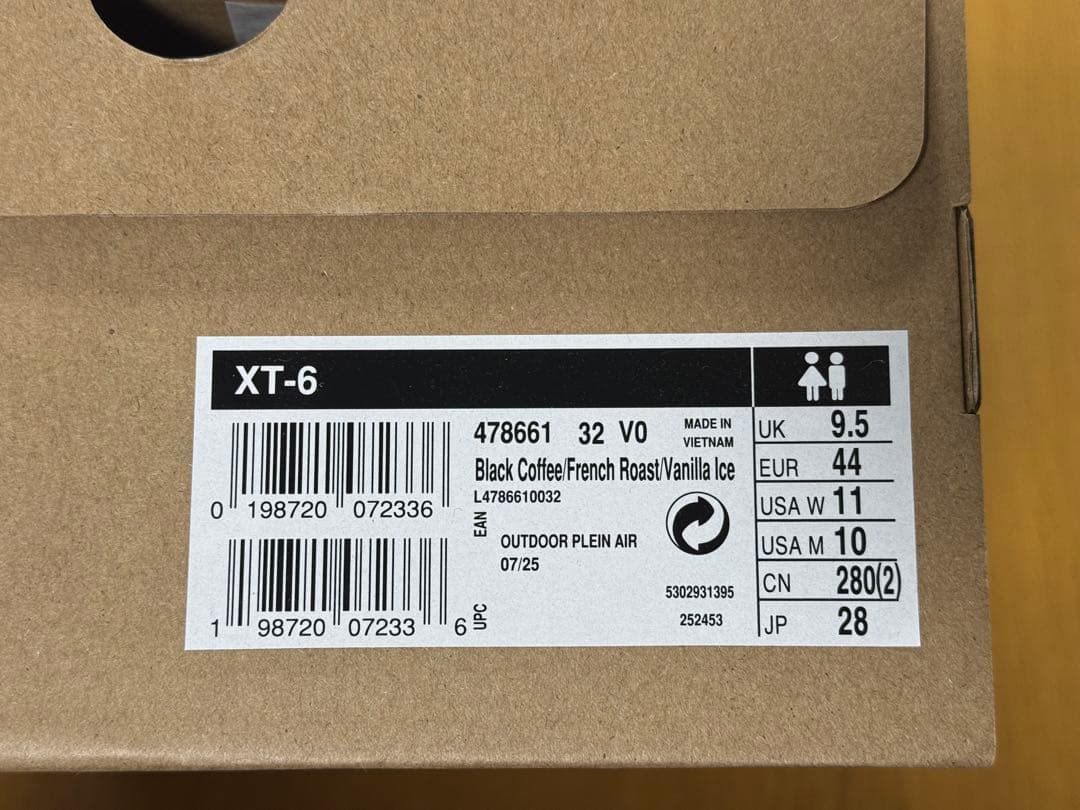 靴 SALOMON XT-6 Black Coffee