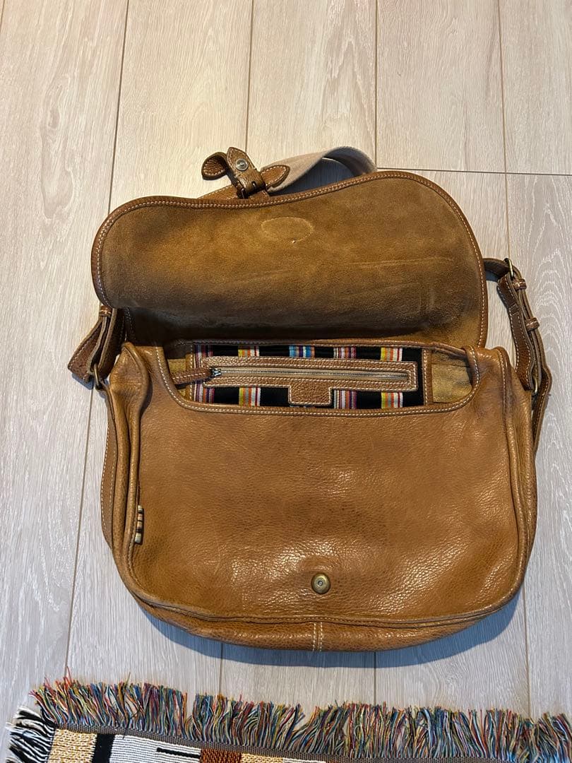 00s vintage Paul Smith レザー　メッセンジャーバッグ
