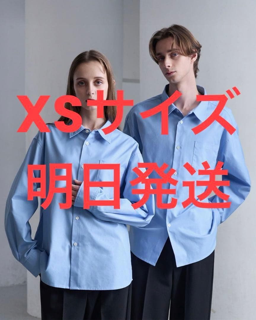 XS ロイヤルオックスフォード レギュラーカラーシャツ サックスブルー　④