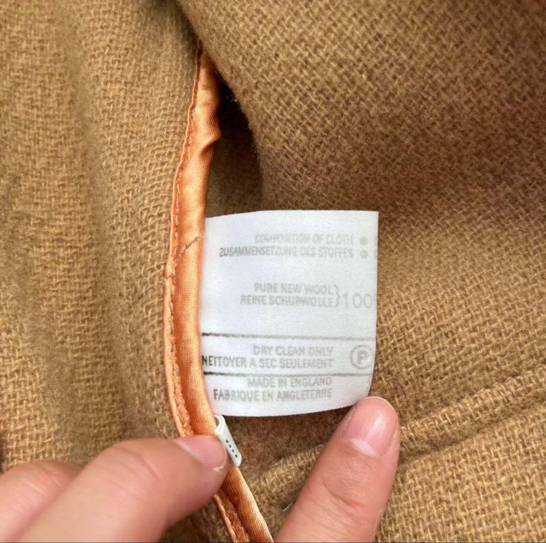  Burlington ダッフルコート ヘリンボーン キャメル