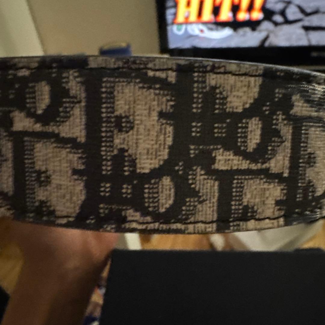 Dior ロゴ入りベルト ブラック/ゴールド