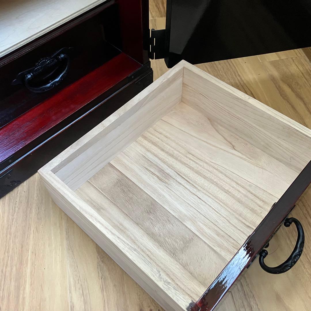 仙台箪笥￼ 小箪笥 牡丹 引き出し3段 鍵無し