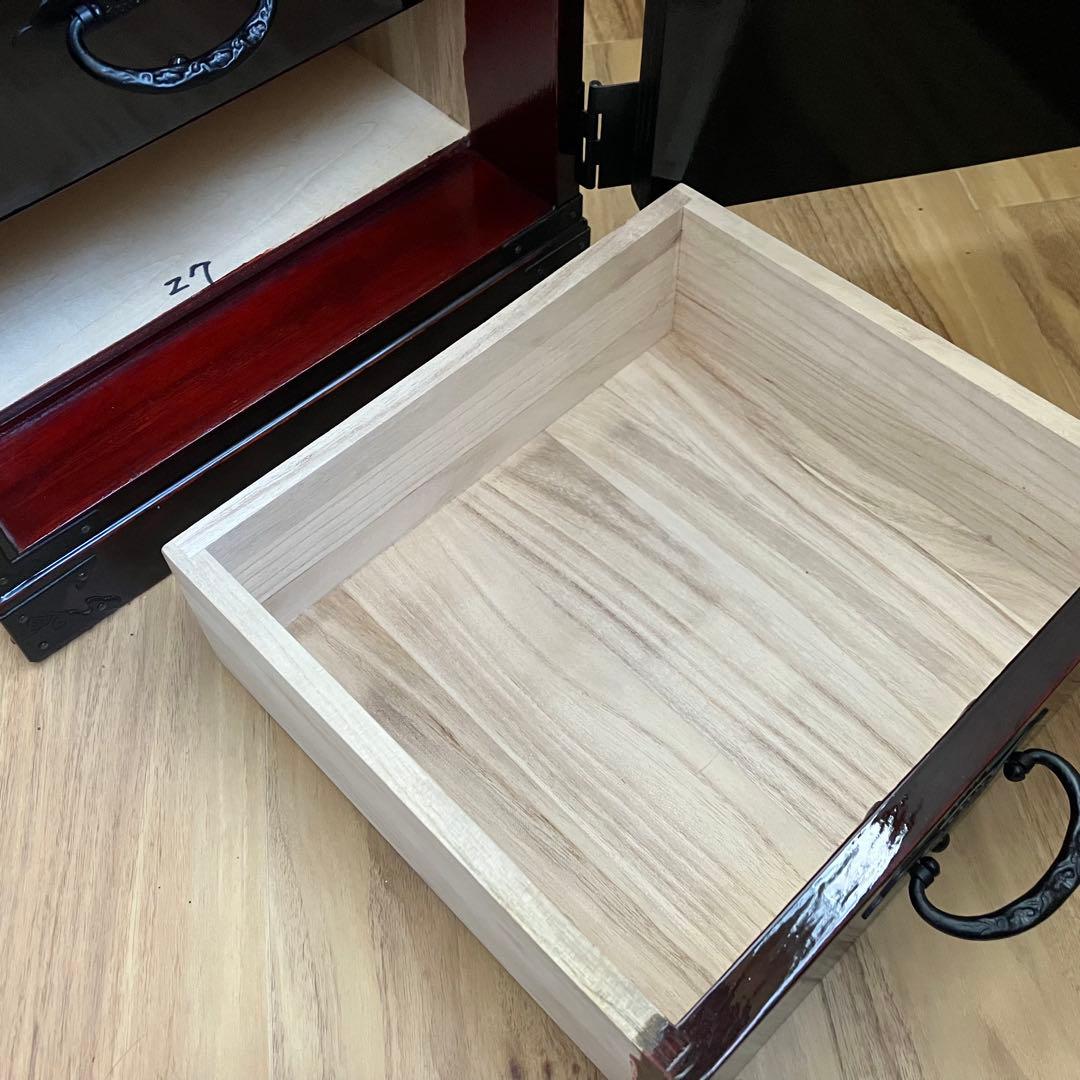 仙台箪笥￼ 小箪笥 牡丹 引き出し3段 鍵無し