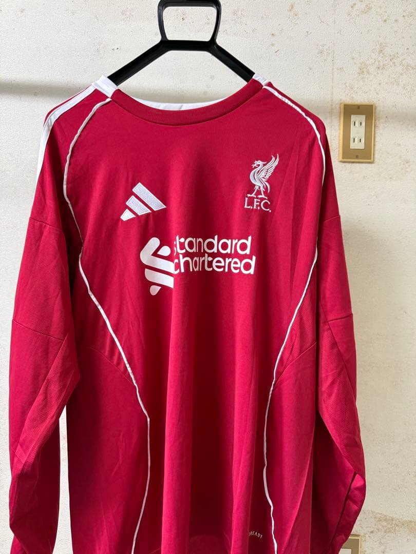 25/26リヴァプール　ホーム　長袖ユニフォーム（XL）