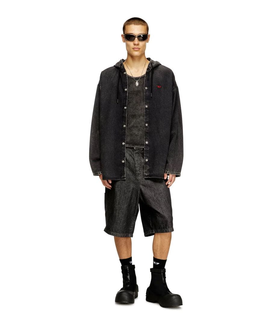 希少✨売り切れレア品DIESEL ディーゼルデニムフードシャツMサイズ