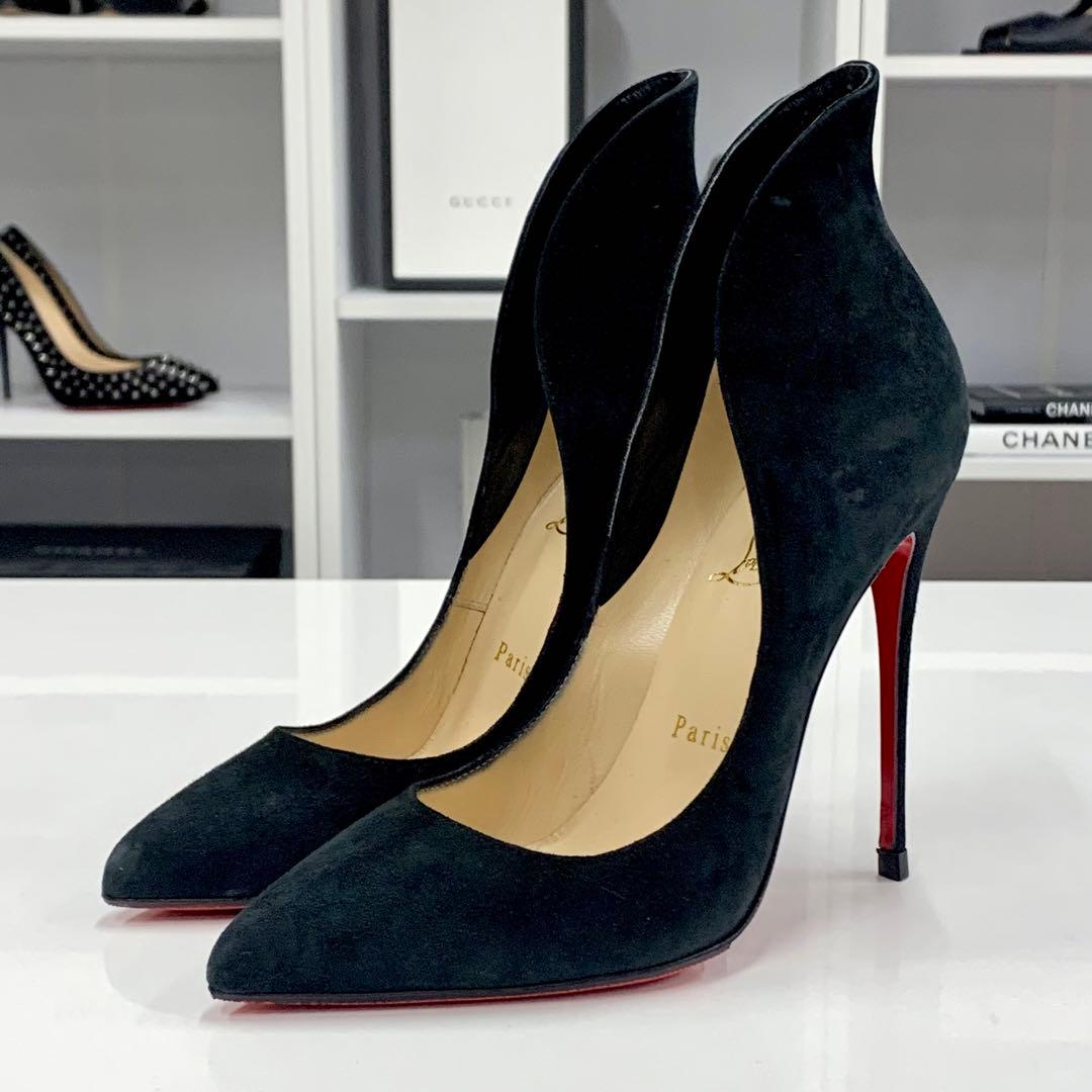 クリスチャンルブタン スエード パンプス ブラック