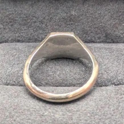 英国イギリス 9CT スターリングシルバー925 ヴィンテージ シグネットリング
