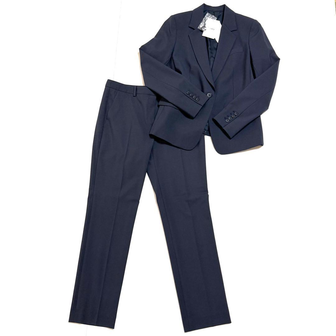 新品タグ付き♡セオリー　ネイビー シングル　パンツ　スーツ　セット　4