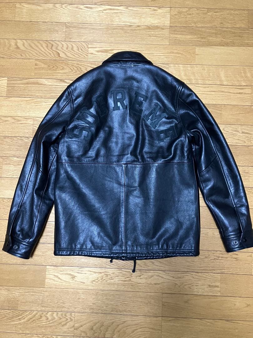 Supreme Champion レザー コーチジャケット 黒 S チャンピオン