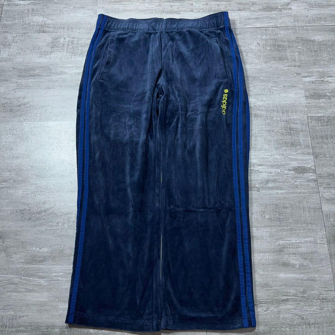 美品 y2k Adidas ベロア ジャージ 上下 トラックジャケット セットL