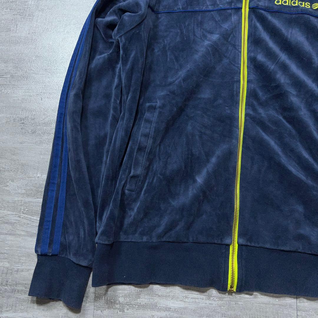 美品 y2k Adidas ベロア ジャージ 上下 トラックジャケット セットL