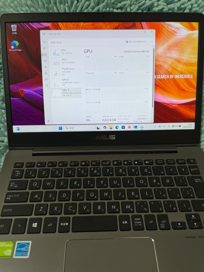 ASUS ZenBook UX331UN – GPU MX150 (2GB)