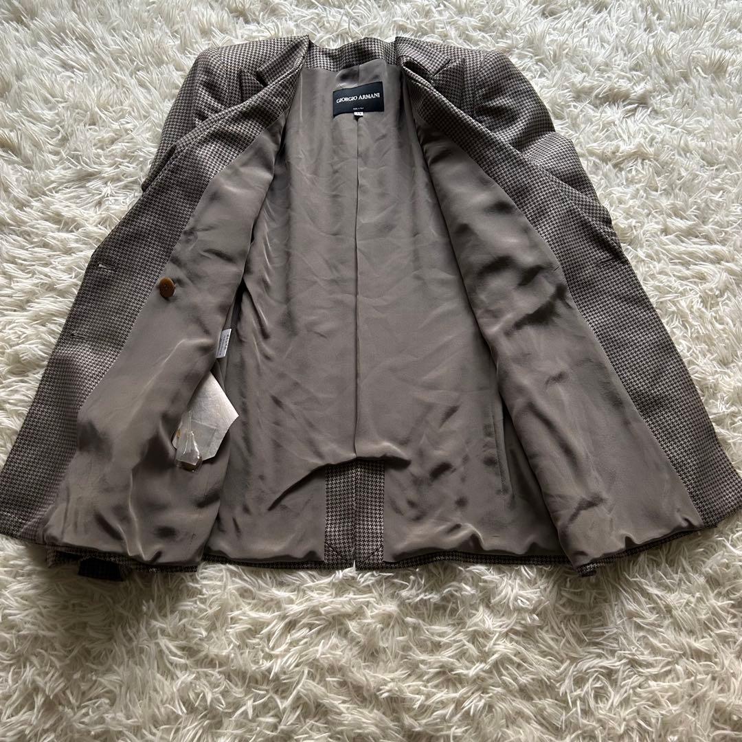美品✨ジョルジオアルマーニ 42 LL ウールシルク ダブル セットアップ