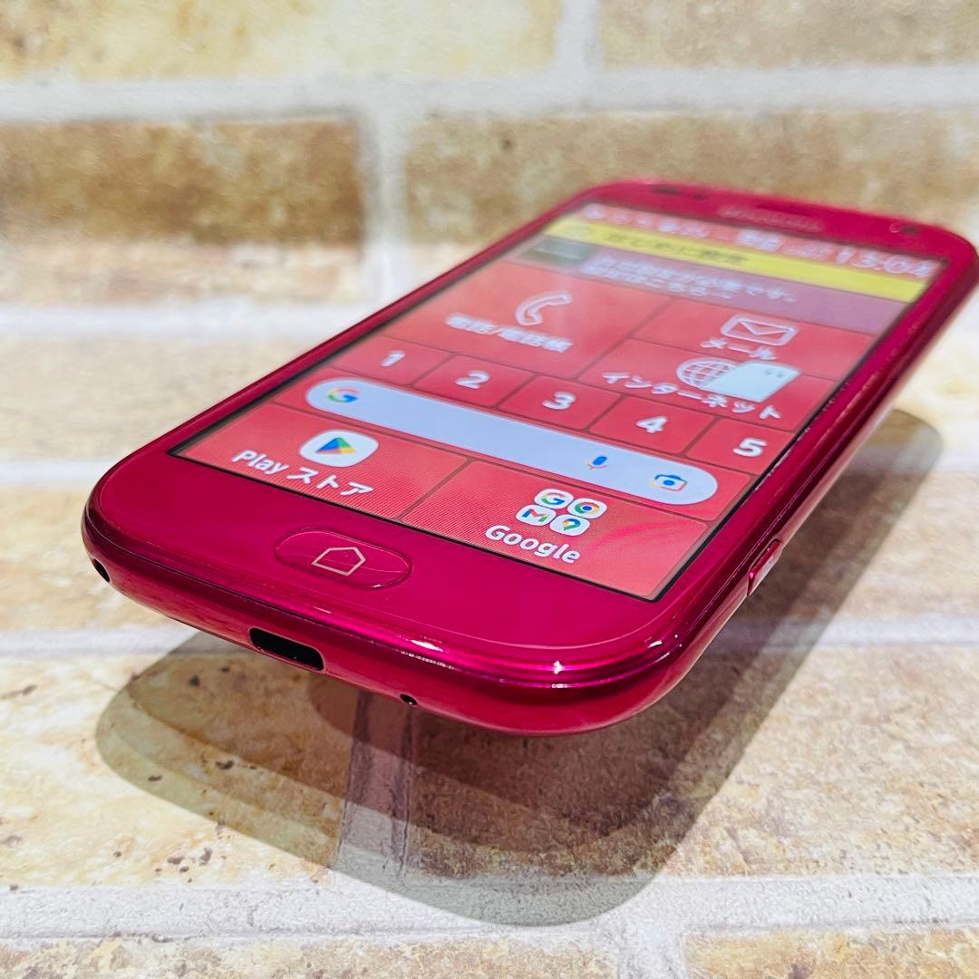 SIMフリー らくらくスマートフォン me 32GB ピンク 電池良好