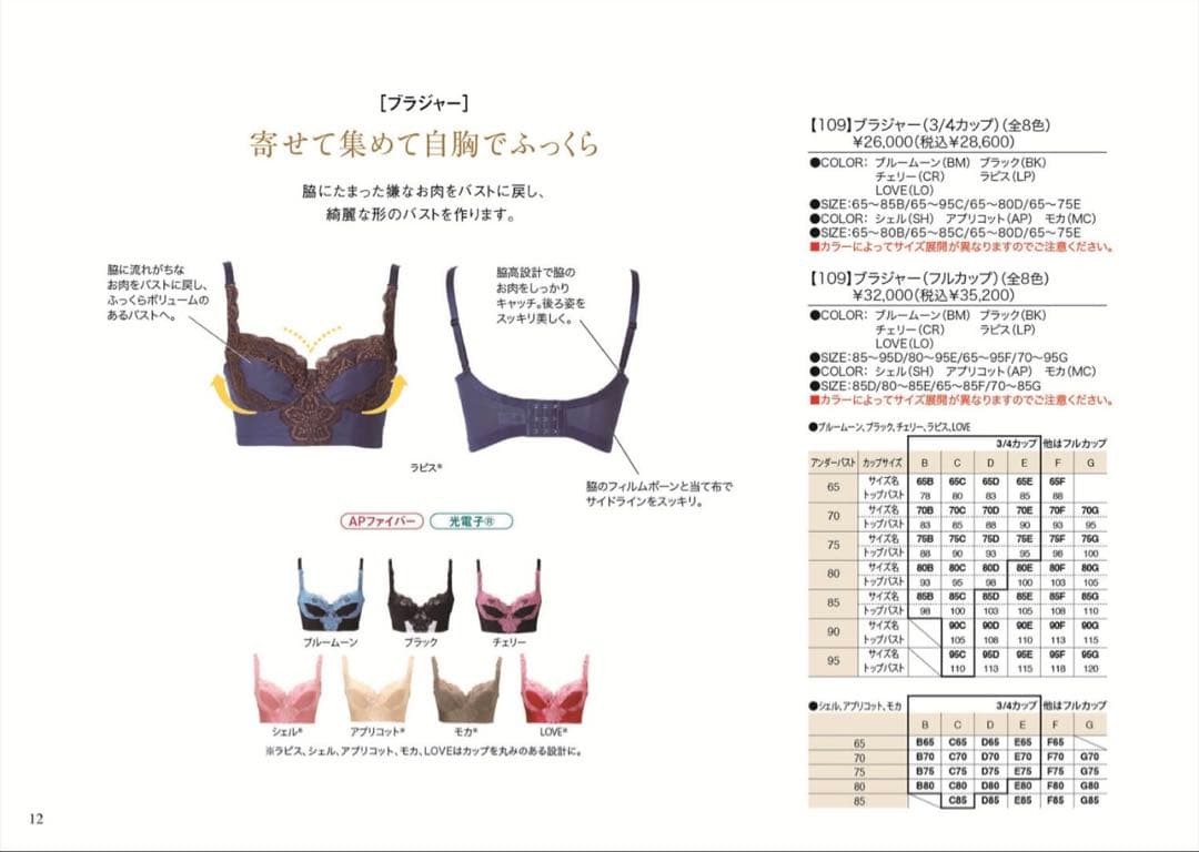 ブラジャー（大きいサイズ）ネイビー 90E