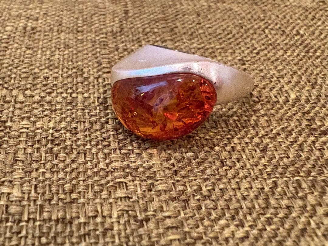 Lapponia ラポーニア　リング指輪　琥珀アンバー　SV925