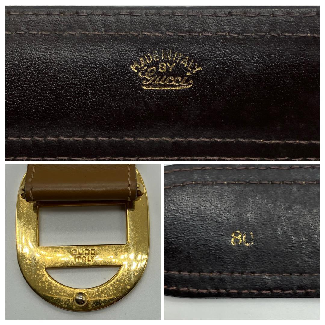 GUCCI ヴィンテージ マイクログッチシマ キャンバス ゴールド金具 ベルト