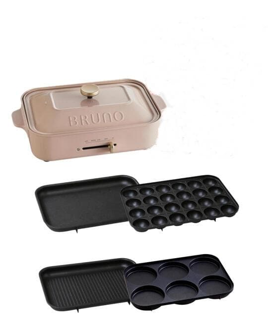 BRUNO コンパクトホットプレート BOE021-PBE プレート4枚付