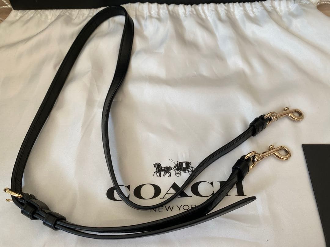 COACH ブラック レザー ハンドバッグ　ショルダーバッグ　正規品　2way