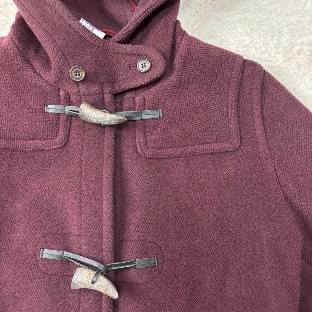 希少品✨オールドイングランド✨ ウールヘリンボーンダッフルコート✨赤茶色✨トグル