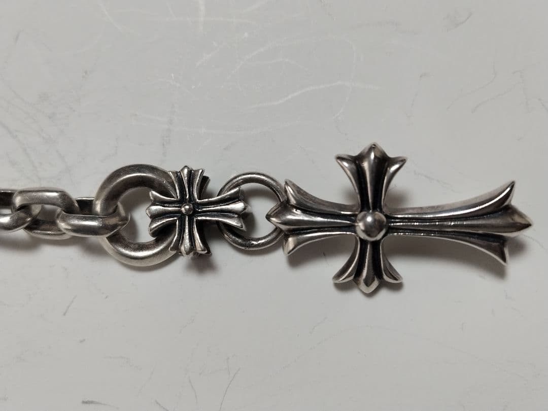 シルバー925 クロスモチーフ チェーンブレスレット