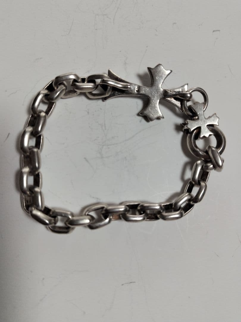 シルバー925 クロスモチーフ チェーンブレスレット