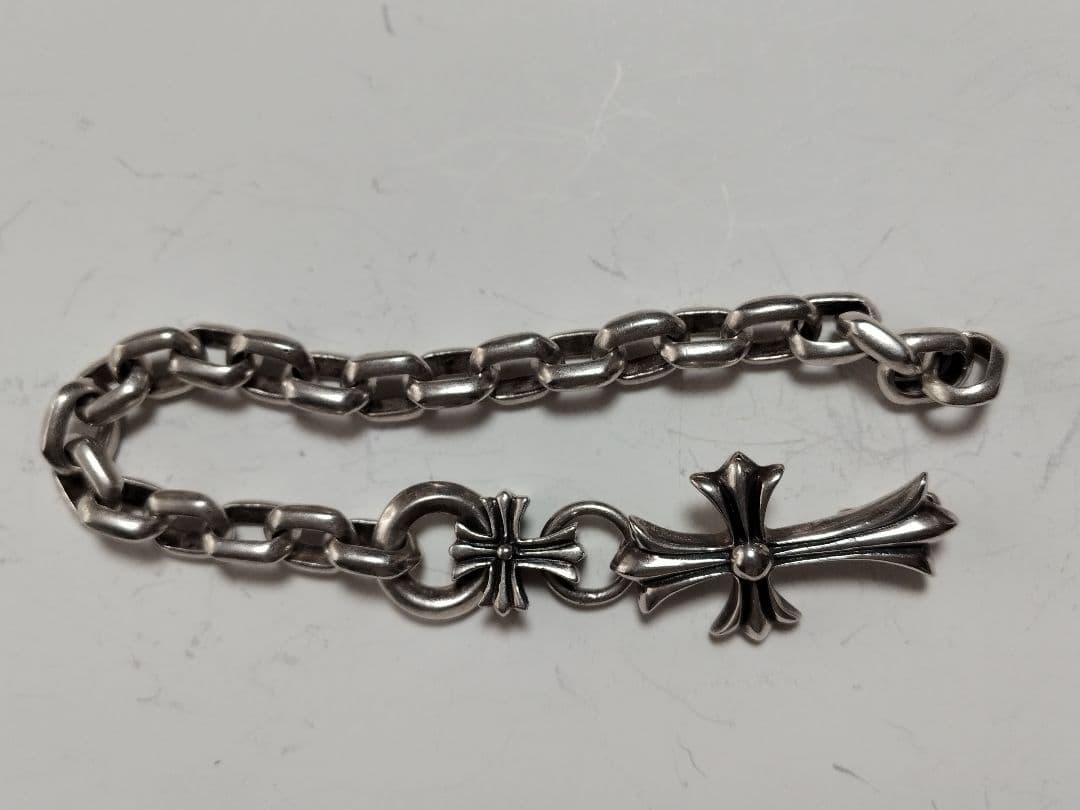シルバー925 クロスモチーフ チェーンブレスレット