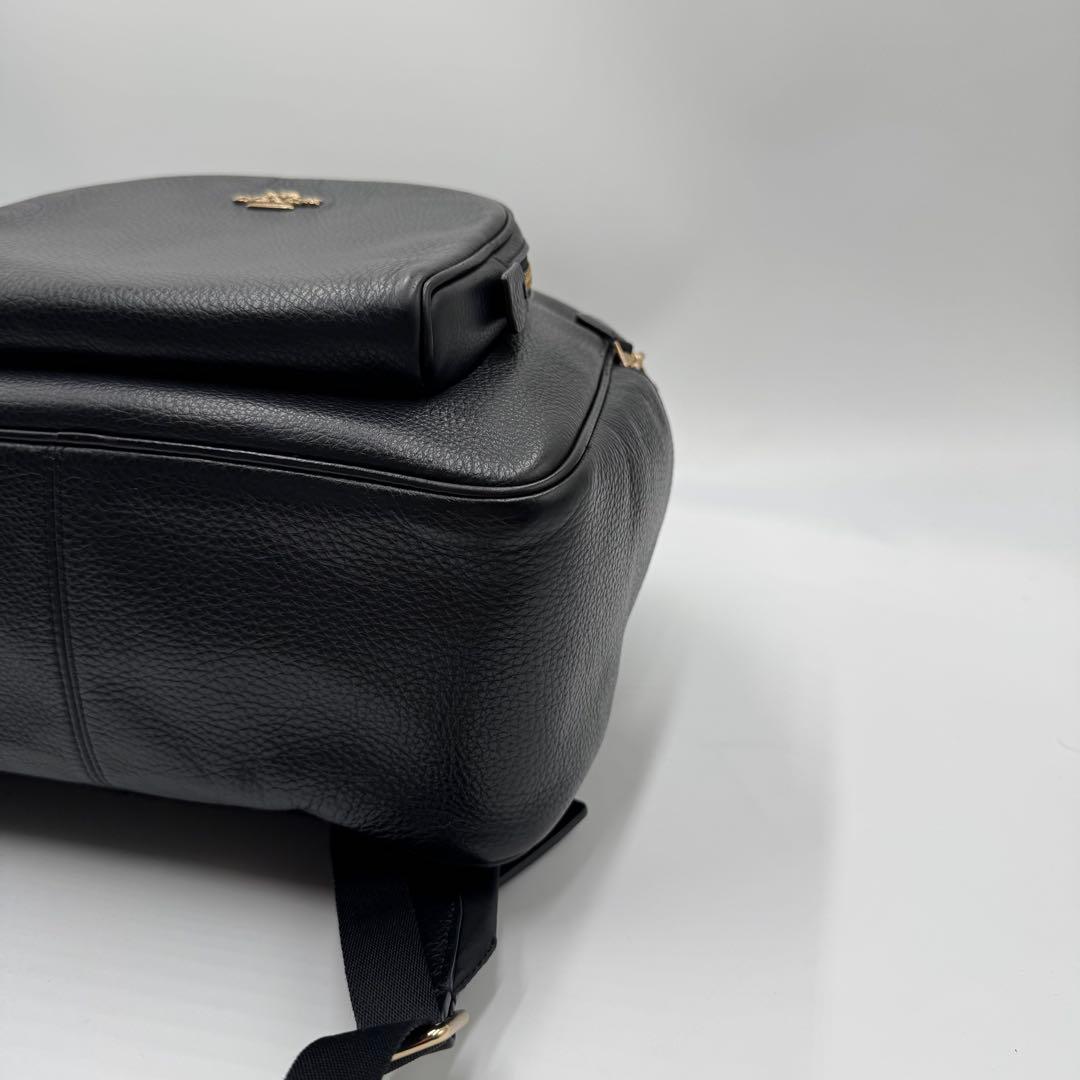 美品✨ コーチ リュック ビジネスA4 ペブルレザー 2室 大容量 ブラック