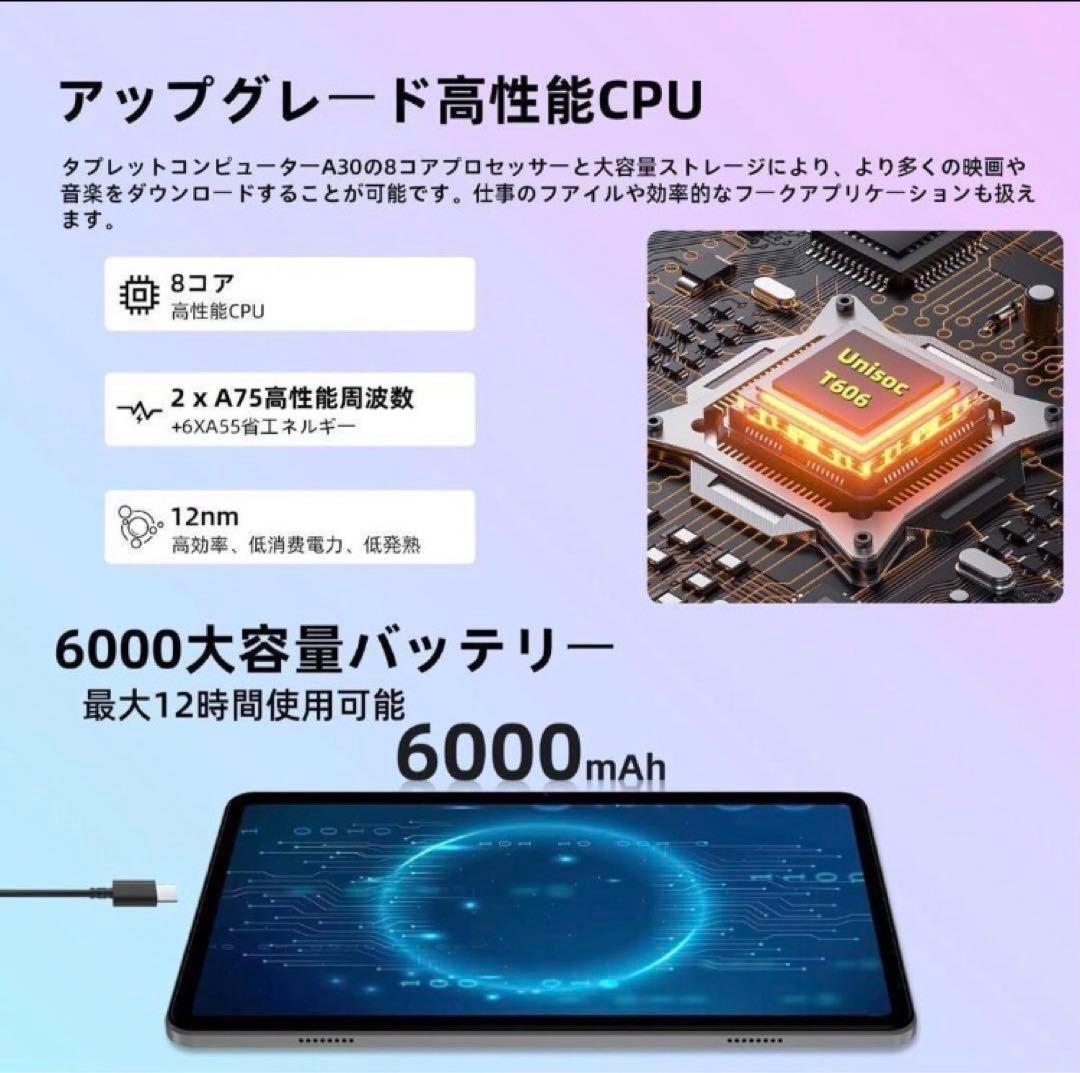 新品❤️Android15タブレット 8コア 10インチ Widevine L1✨