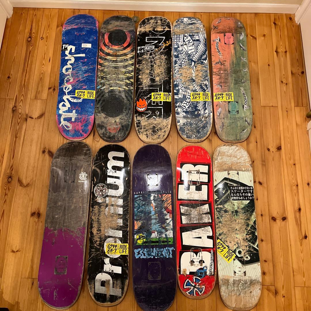 スケートボード 廃デッキ１０枚