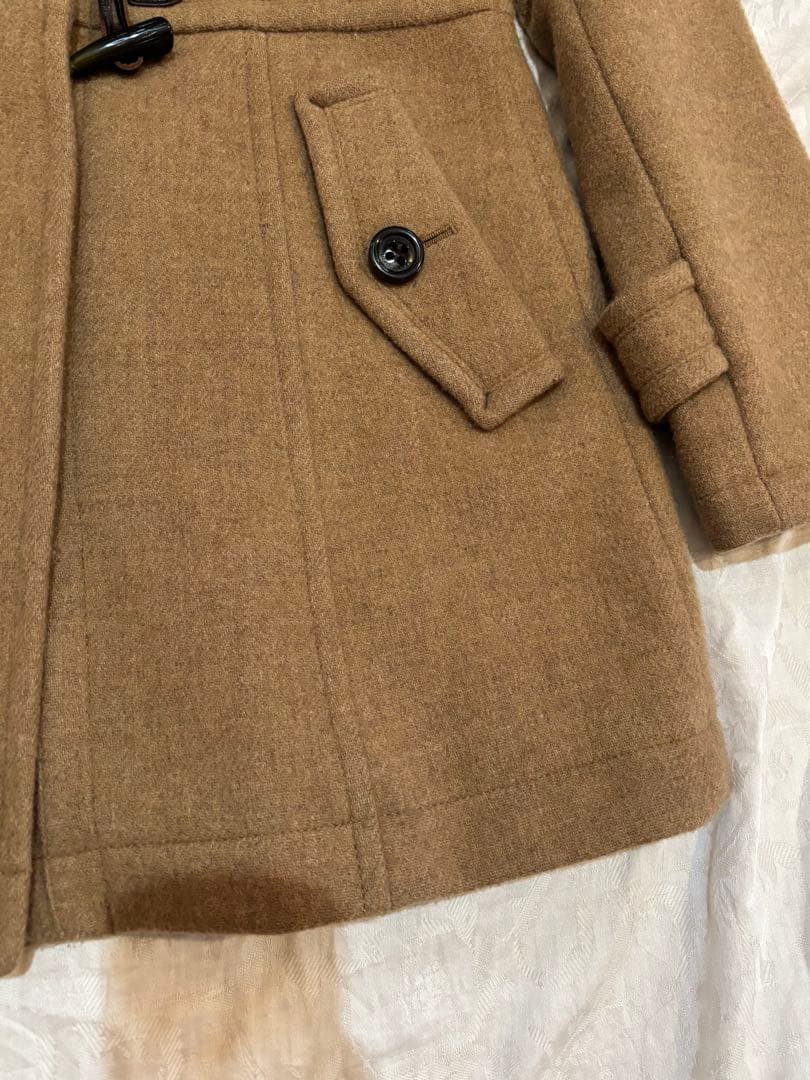 着用回数少なめ バーバリー ブルーレーベル ダッフルコート 38 ブラウン